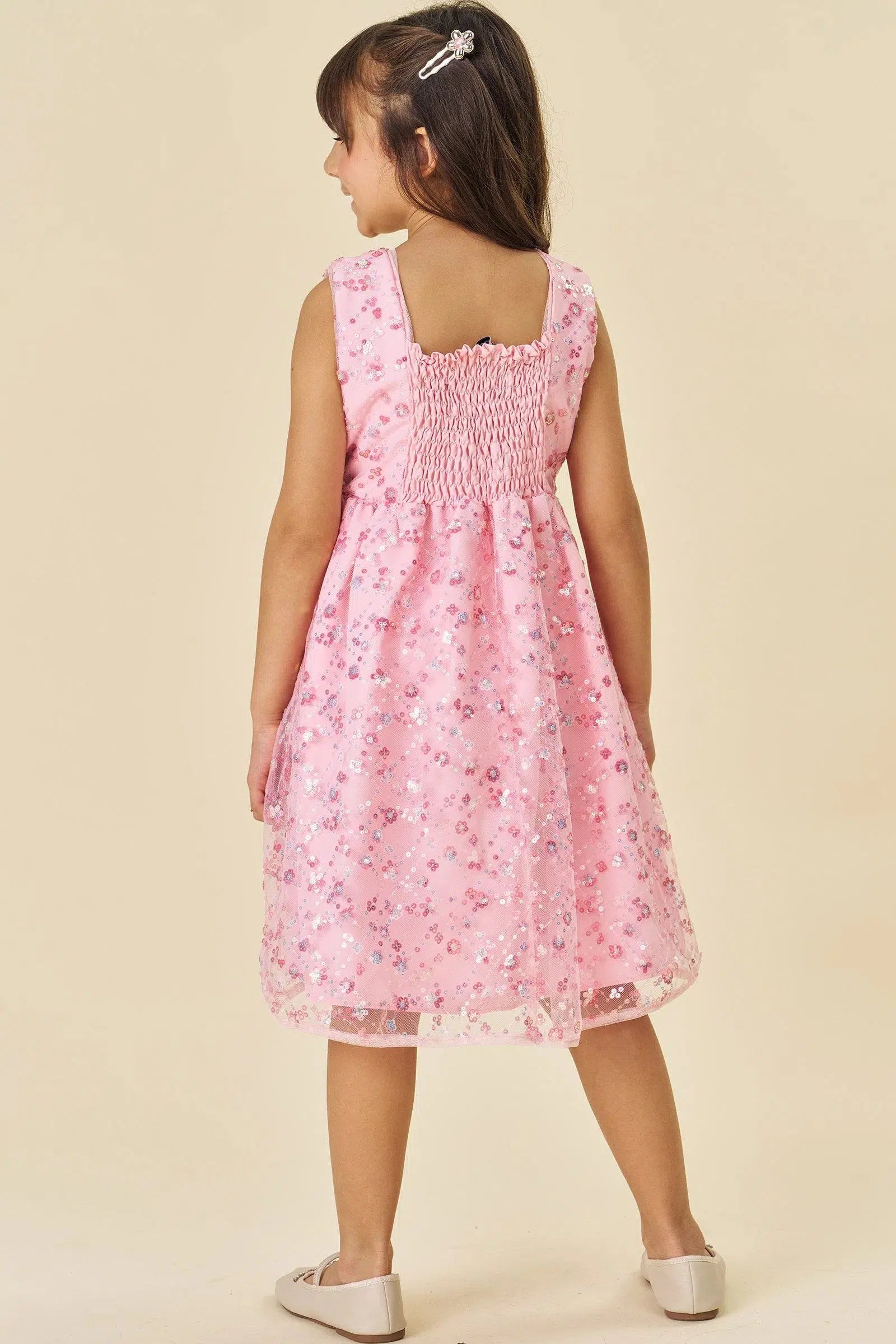 Vestido Infantil em Tule Bordado Paetê 83603 Infanti