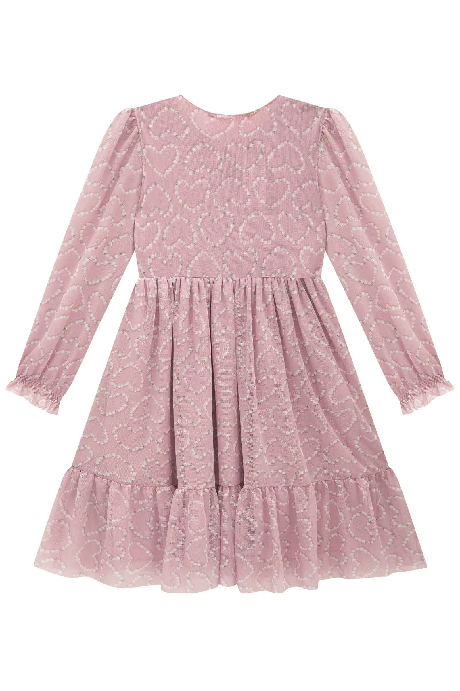 Vestido em Tule com Elastano 80095 Kukiê Infantil Menina