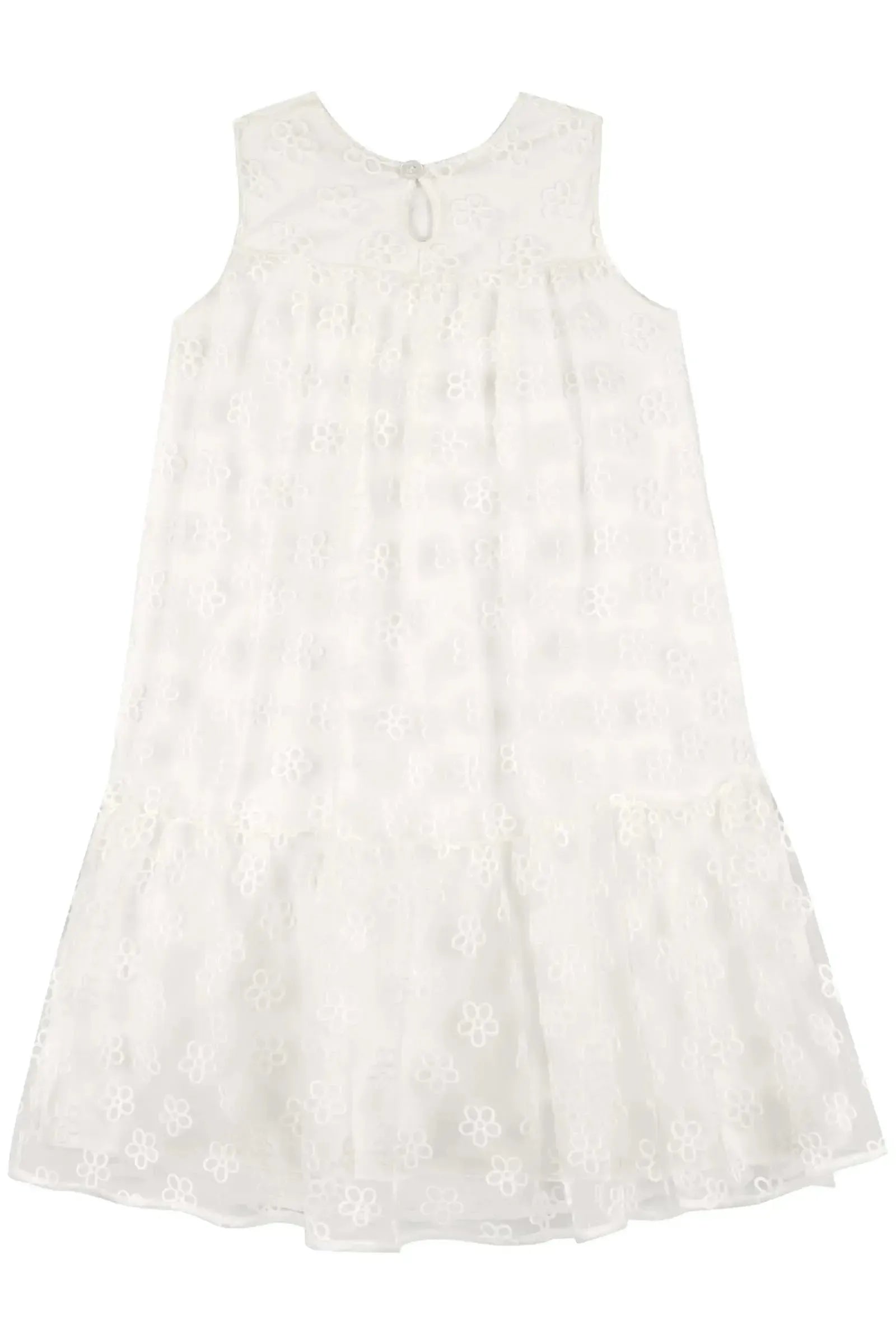 Vestido em Tule Flocado 83191 Kukiê Infantil Menina