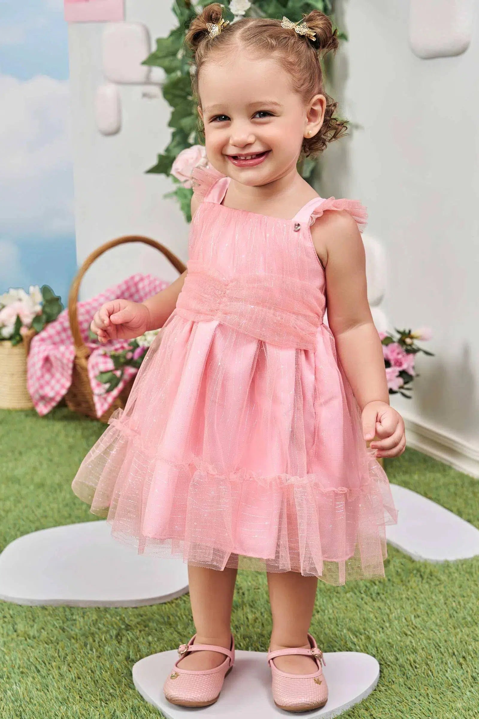 Vestido em Tule Wave 77862 Infanti