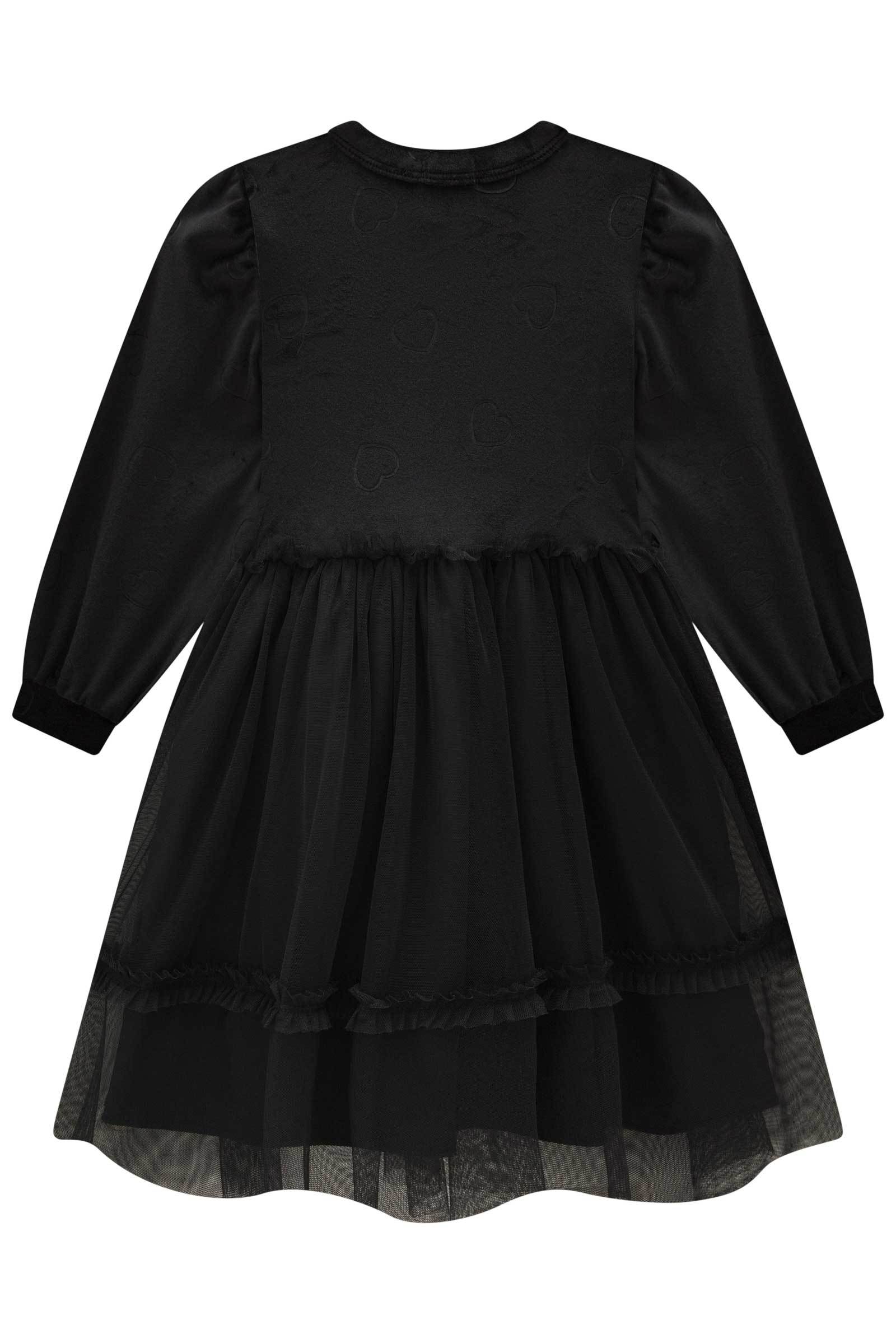 Vestido em Veludo e Tule 79674 Infanti Infantil Menina