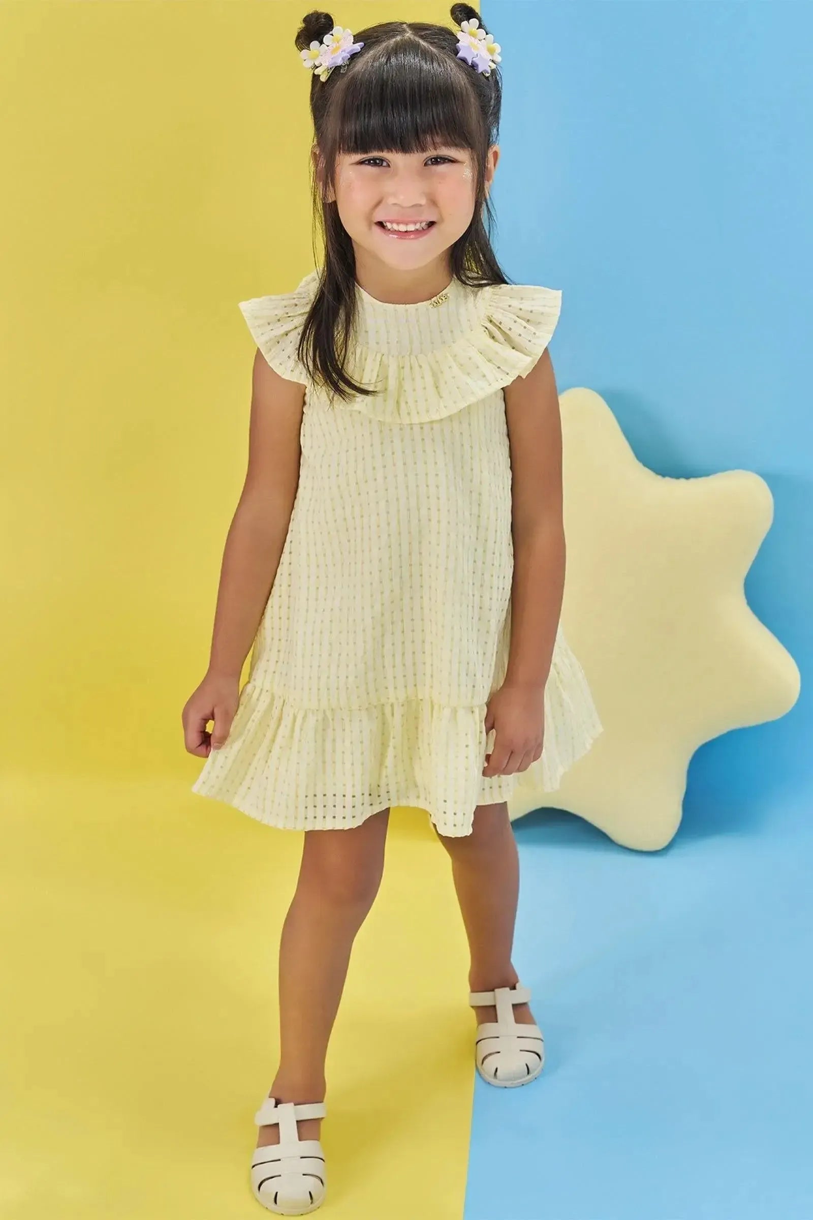 Vestido em Vichy Devorê 85131 Kukiê Bebê Menina