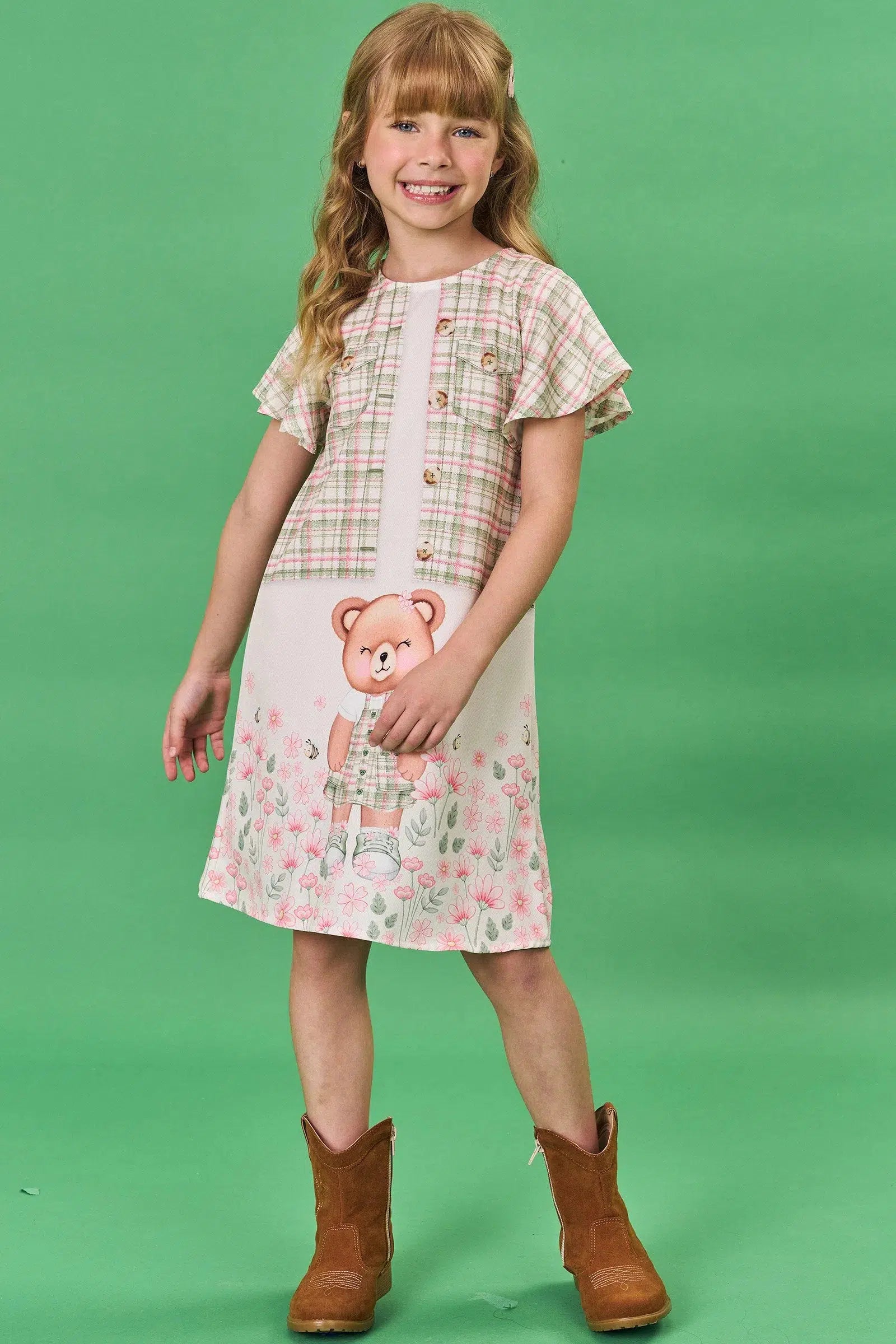 Vestido Infantil em Visco Twill 81518 Infanti