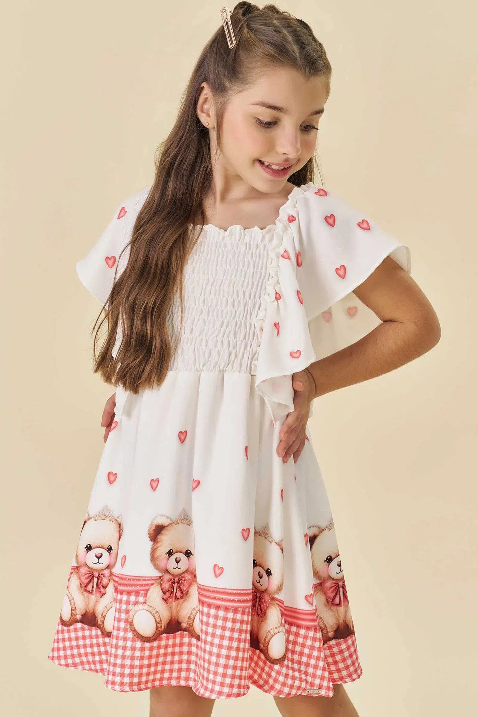 Vestido Infantil em Visco Twill 81613 Infanti