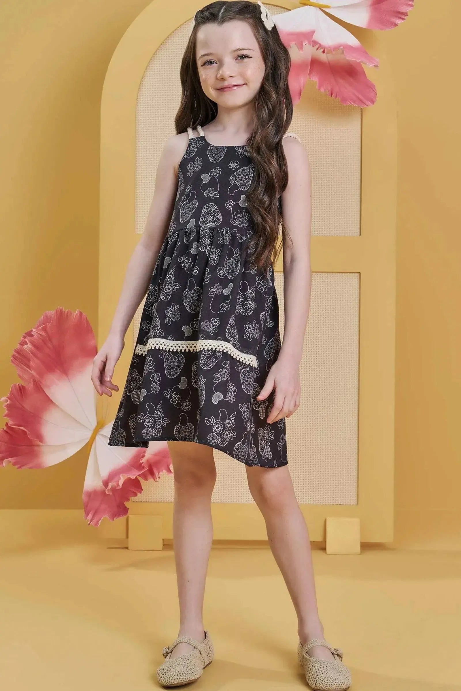 Vestido em Visco Twill 82926 Infanti Infantil Menina