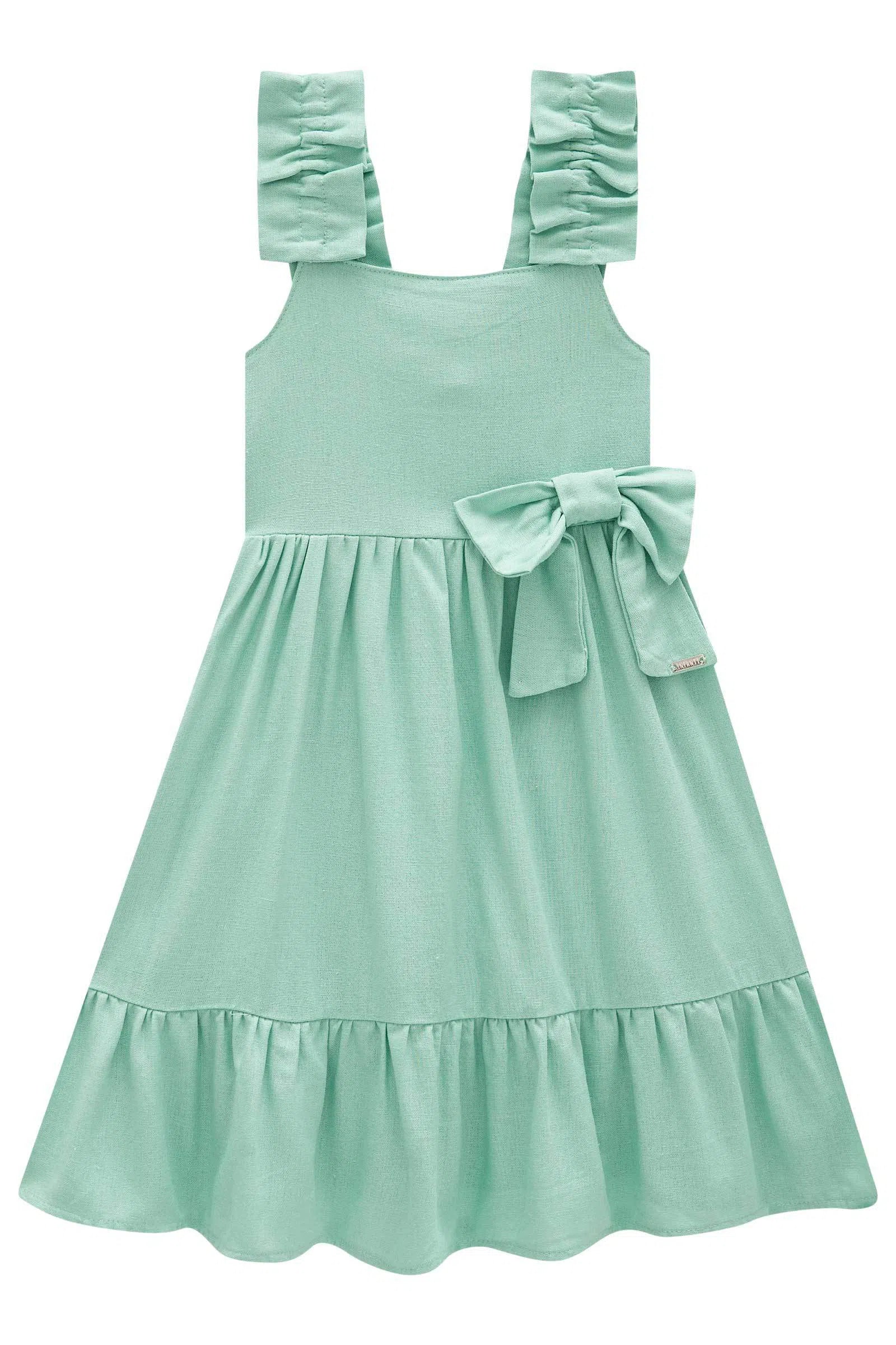 Vestido Infantil em Viscose Linho 81546 Infanti