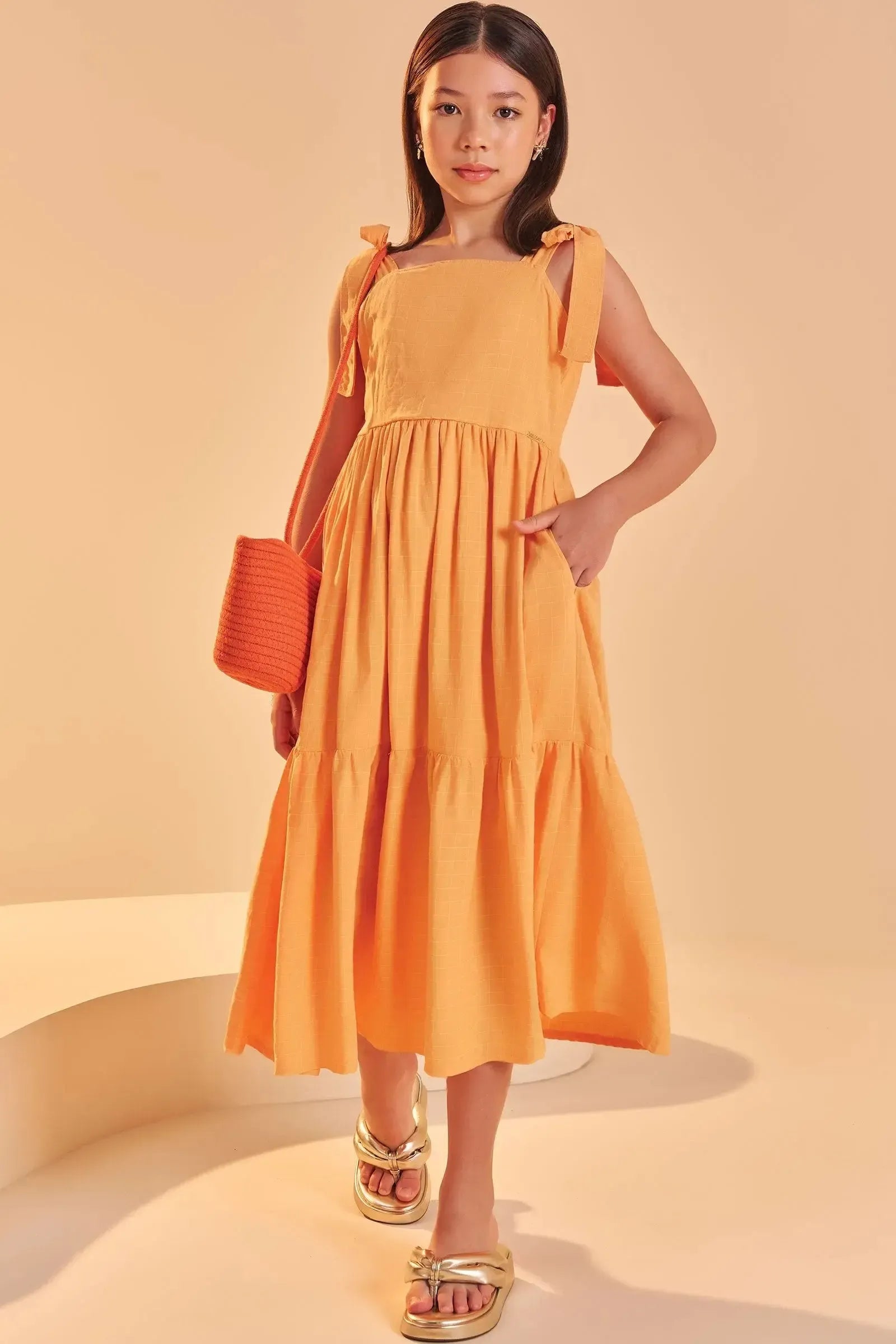 Vestido em Viscose Ryon 83665 Lilimoon Teen Menina