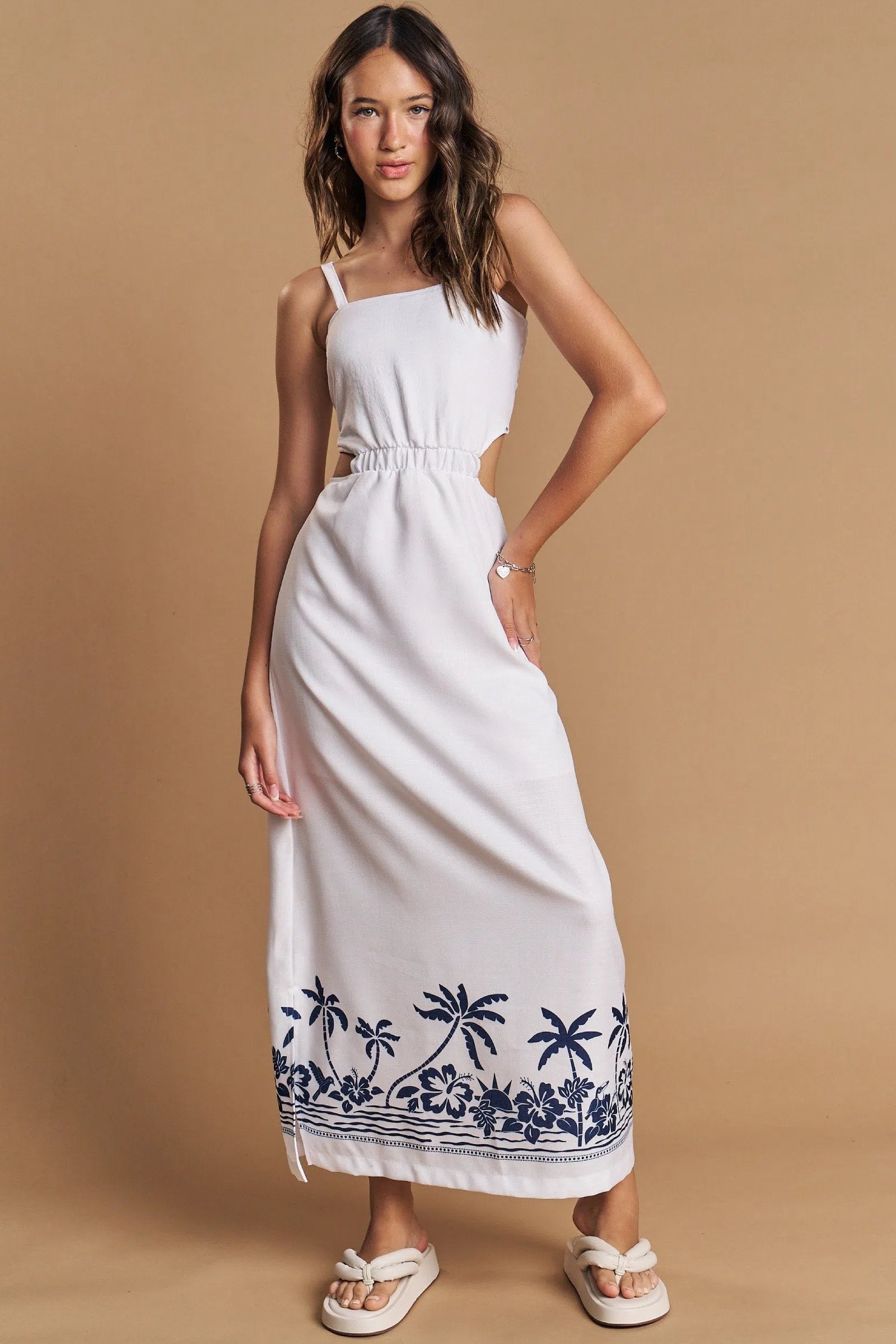 Vestido Maxi Mídi em New Linen Resort 73849 Lilimoon