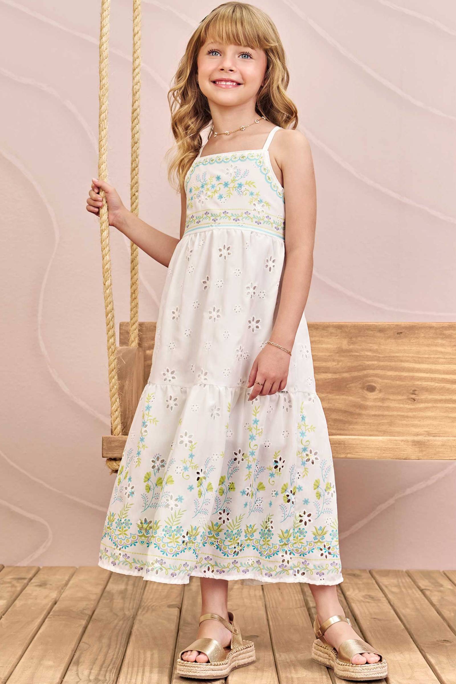 Vestido Midi em Laise Sunny 78632 Infanti