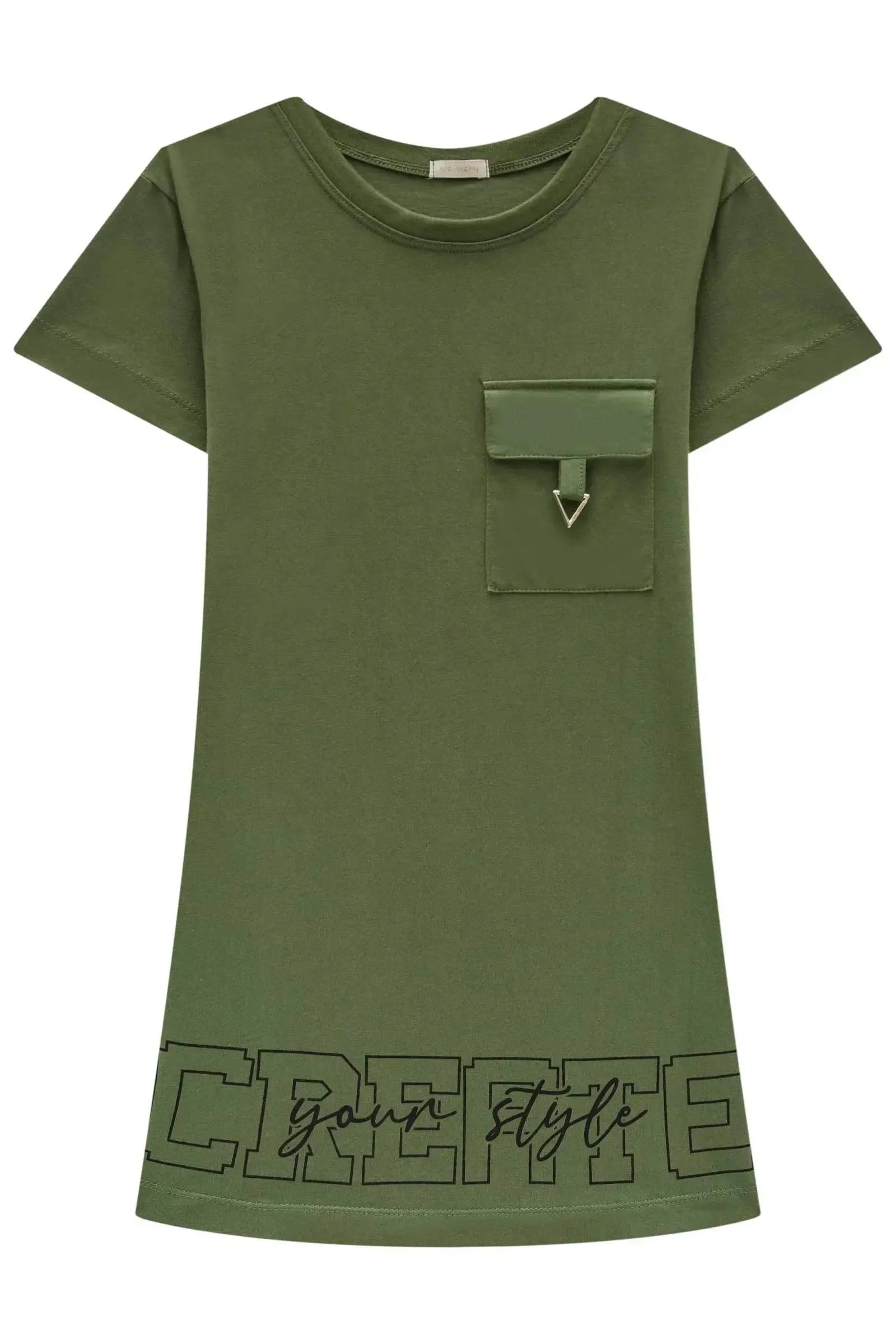 Vestido Tee Dress em Meia Malha 85721 Vic&Vicky Teen Menina