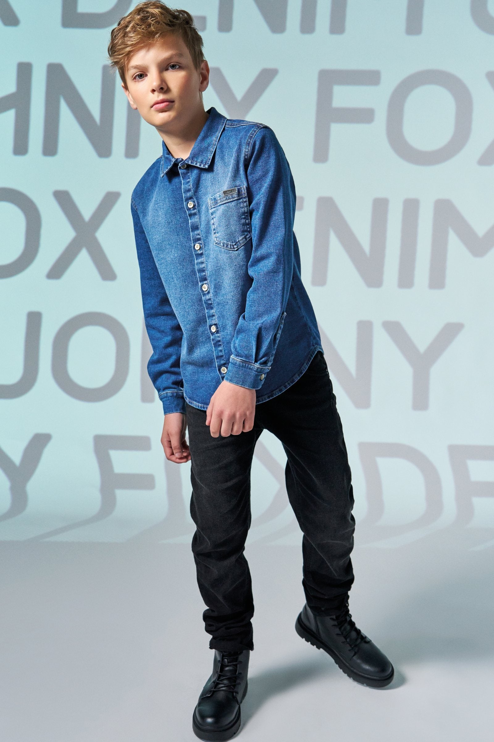 Camisa em Malha Jeans Treck com Elastano 71355 Johnny Fox