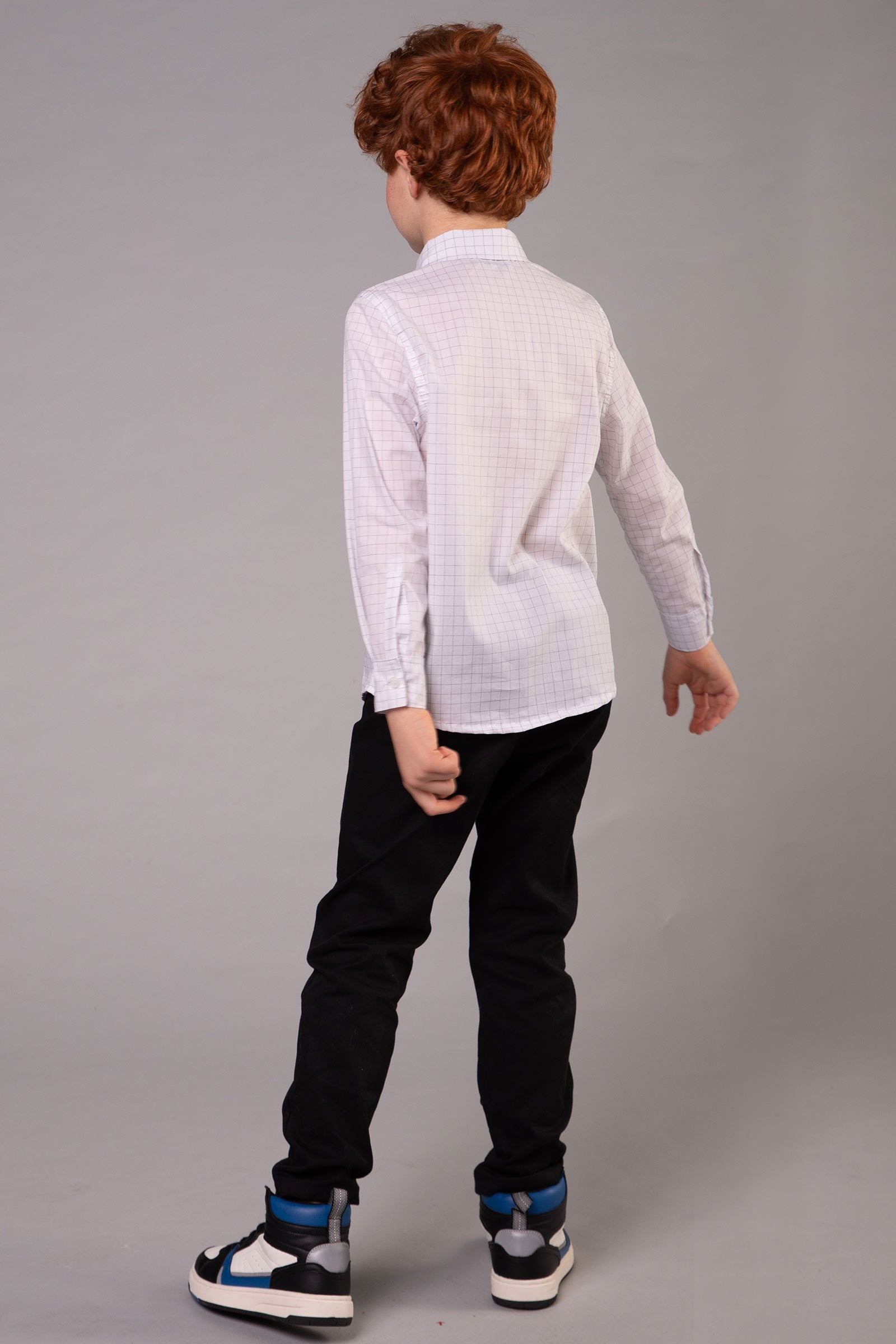Conjunto de Camisa em Tricoline e Calça Skinny Comfy em Sarja Melange com Elastano 71162 LucBoo
